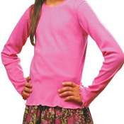 Girls Baby Rib Long Sleeve Tiny Tee