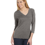 Missy Jersey 3/4-Sleeve V-Neck T-Shirt
