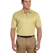 Men's Performance Oxford Piqué Argyle Polo